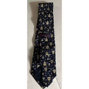Beaufort Tie Rack Men's Silk Necktie Hot Air Balloons Made In Italy Novelty Tie